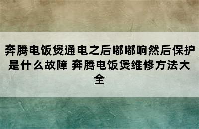 奔腾电饭煲通电之后嘟嘟响然后保护是什么故障 奔腾电饭煲维修方法大全